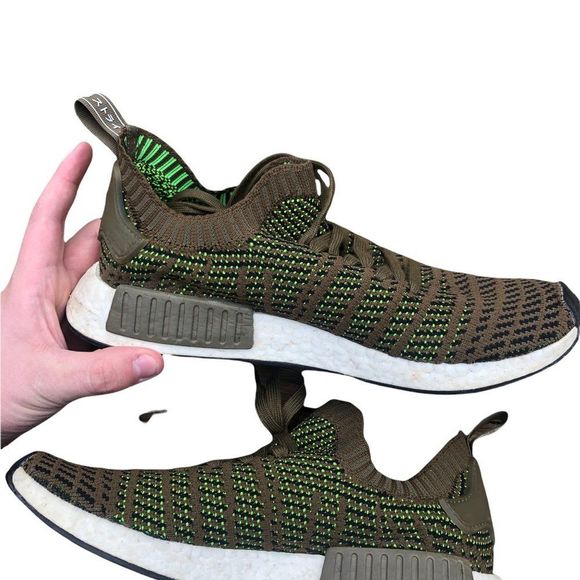 RARE 2018 adidas NMD R1 STLT Trace Olive Size 9 - Picture 13 of 16